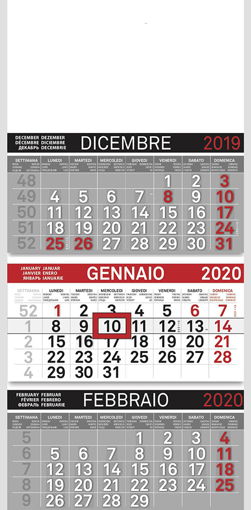 Calendario Dicembre - Febbraio 2020